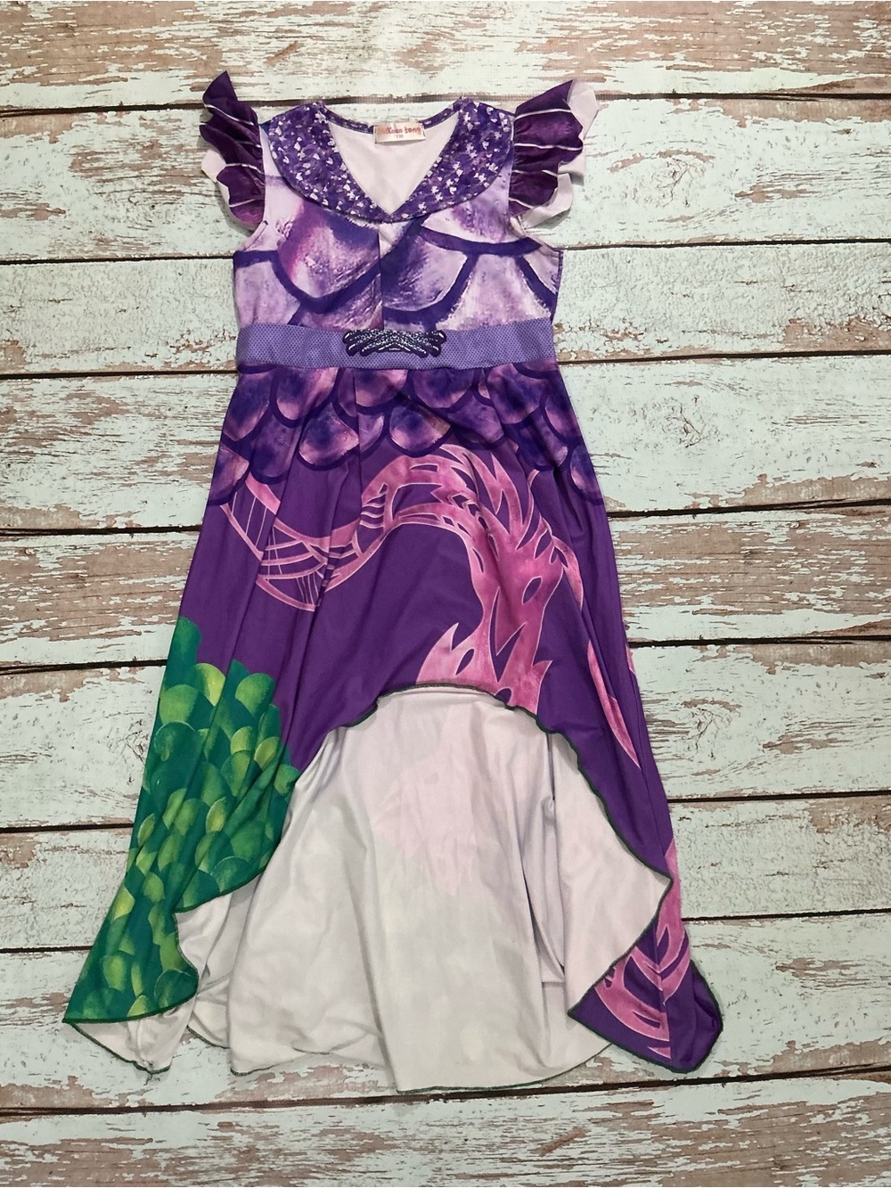 Girls Purple Mal Descendants-Inspired Halloween Costume Dress